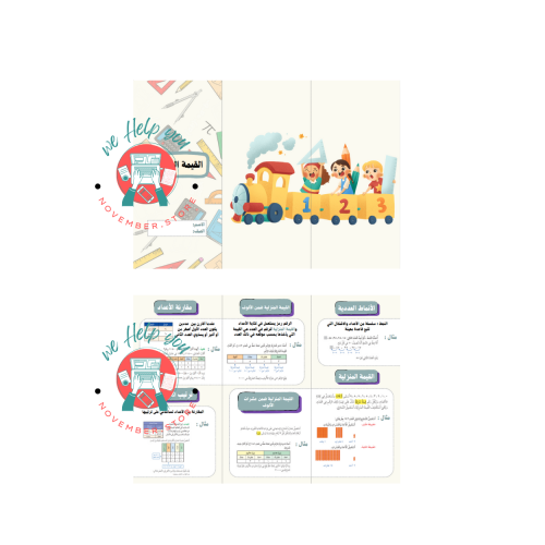 مطوية مادة رياضيات ( القيمة المنزلية ) - الصف الثا...