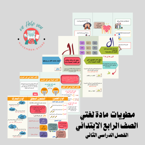 مطويات مادة لغتي لكامل الفصل الدراسي الثاني ( 5 مط...
