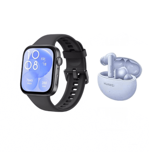 ساعة هواوي ووتش فيت ٣ اسود مع هدية سماعة هواوي Hua...