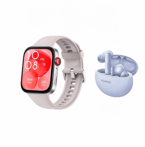 ساعة هواوي ووتش فيت ٣ ابيض لؤلؤي مع هدية سماعة هوا...