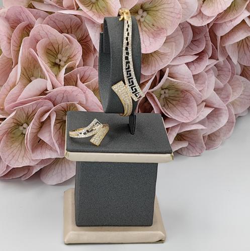 اسوارة مع خاتم فرزاتشي ايطالي عيار21