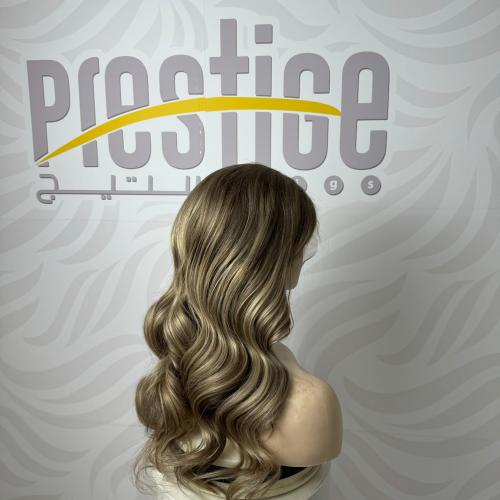 باروكة شعر طبيعي 22 انش جذور اماميه فروة دانتيل لو...