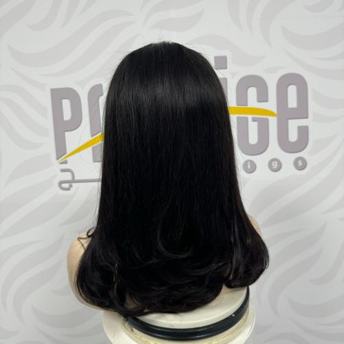 باروكة شعر طبيعي 16 انش اماميه دانتيل مدرجة