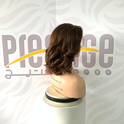 باروكة شعر طبيعي 12 انش جذور اماميه فروه دانتيل بف...