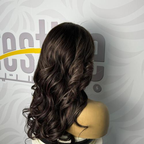 باروكة شعر طبيعي 20 انش جذور اماميه فروة دانتيل لو...