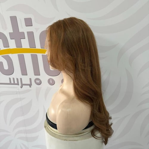 باروكة شعر طبيعي 22 انش جذور اماميه فروه دانتيل لو...