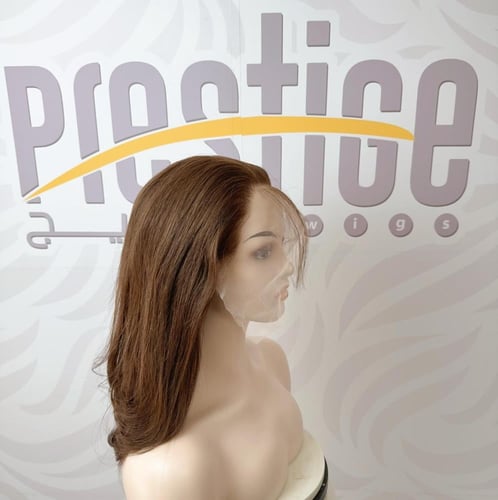 باروكة شعر طبيعي 14 انش جذور اماميه فروه دانتيل لو...