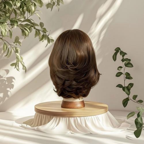 باروكة شعر طبيعي 10 انش جذور اماميه فروه دانتيل لو...