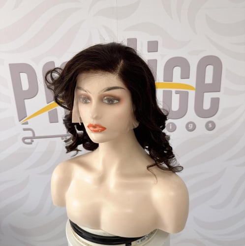 باروكة شعر طبيعي 16 انش جذور اماميه فروه دانتيل بف...