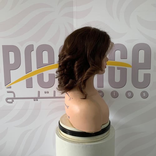 باروكة شعر طبيعي 10 انش جذور اماميه فروه دانتيل بف...