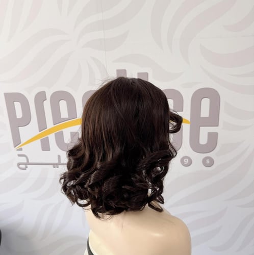 باروكة شعر طبيعي 14 انش جذور اماميه فروه دانتيل بف...