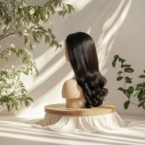 باروكة شعر طبيعي 22 انش كثافة عالية