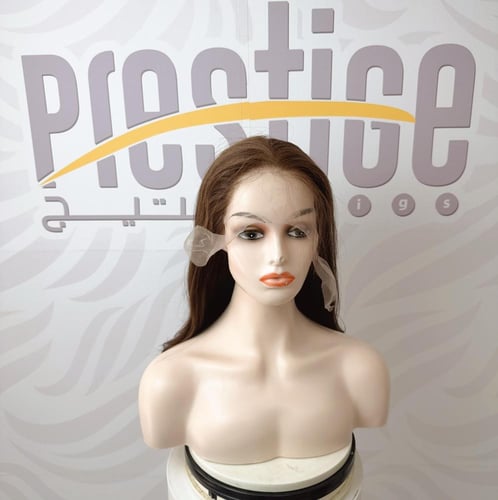 باروكة شعر طبيعي 20 انش جذور اماميه فروه حرير لون...