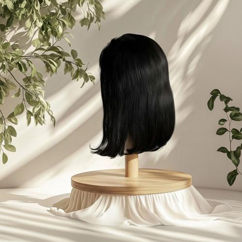 باروكه شعر طبيعي 12 انش جذور كامله فروه حرير