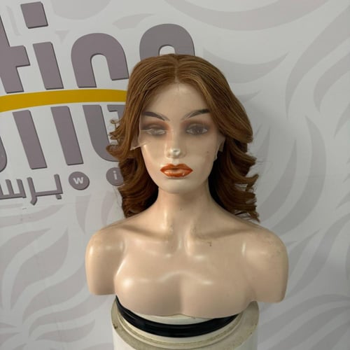 باروكة شعر طبيعي 16 انش جذور اماميه فروه دانتيل لو...