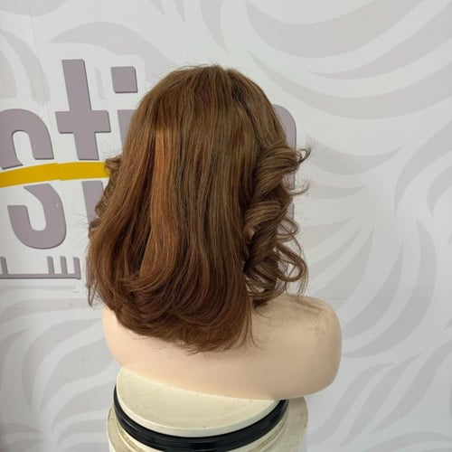 باروكة شعر طبيعي 12 انش جذور اماميه فروه دانتيل لو...