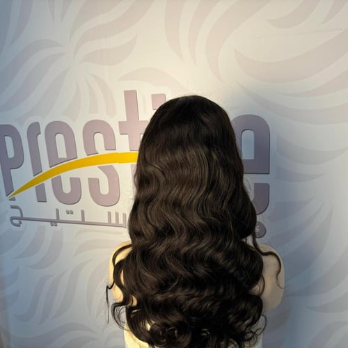 باروكة شعر طبيعي 18 انش جذور كامله فروه دانتيل ويف...