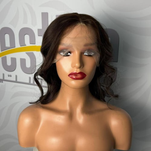 باروكة شعر طبيعي 22 انش جذور اماميه فروة دانتيل لو...