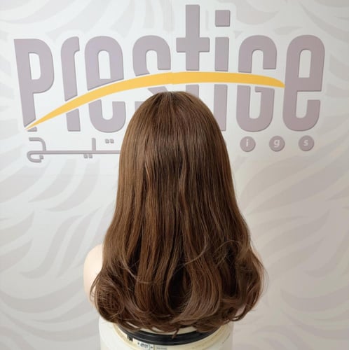 باروكة شعر طبيعي 16 انش جذور اماميه فروه حرير لون...