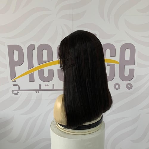 باروكة شعر طبيعي 16 انش اماميه دانتيل بغره