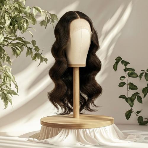 باروكة شعر طبيعي 22 انش جذور كامله فروة حرير ويفي