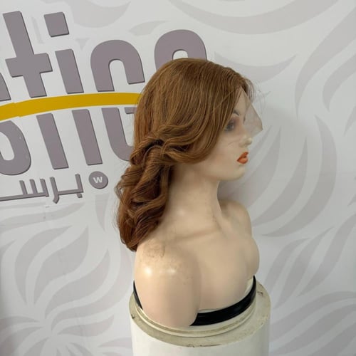 باروكة شعر طبيعي 14 انش جذور اماميه فروه دانتيل لو...