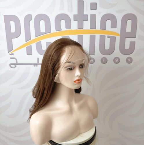 باروكة شعر طبيعي 16 انش جذور اماميه فروه دانتيل لو...