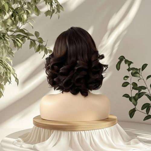 باروكة شعر طبيعي 12 انش جذور اماميه فروه دانتيل بف...