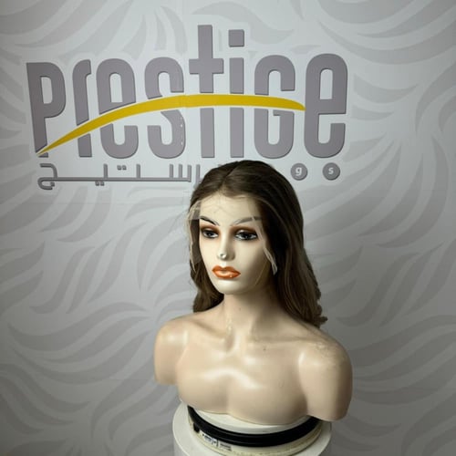 باروكة شعر طبيعي 18 انش جذور اماميه فروة دانتيل لو...