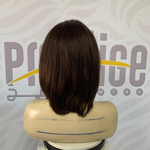 باروكة بوي بغرة لون بني