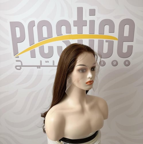 باروكة شعر طبيعي 22 انش جذور اماميه فروه حرير لون...