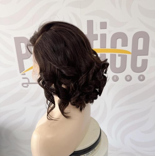 باروكة شعر طبيعي 12 انش جذور اماميه فروه دانتيل بف...