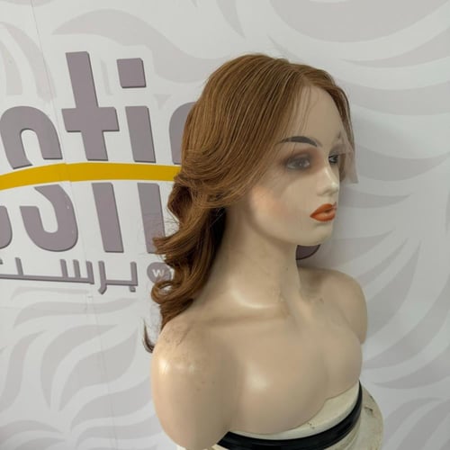 باروكة شعر طبيعي 16 انش جذور اماميه فروه دانتيل لو...