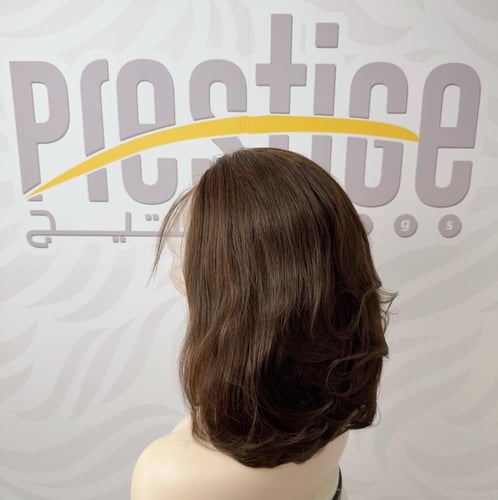 باروكة شعر طبيعي 12 انش جذور اماميه فروه دانتيل لو...