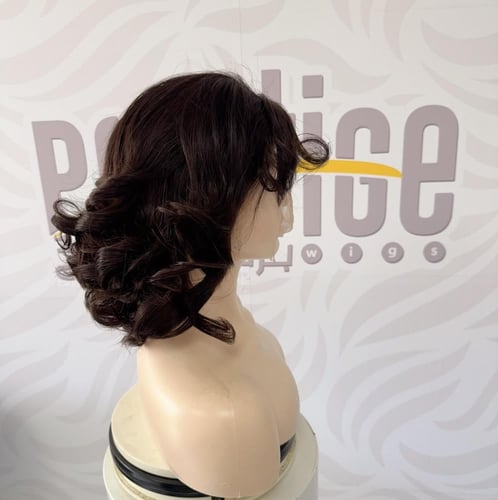 باروكة شعر طبيعي 12 انش جذور اماميه فروه دانتيل بف...