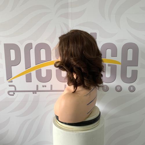 باروكة شعر طبيعي 10 انش جذور اماميه فروه دانتيل بف...