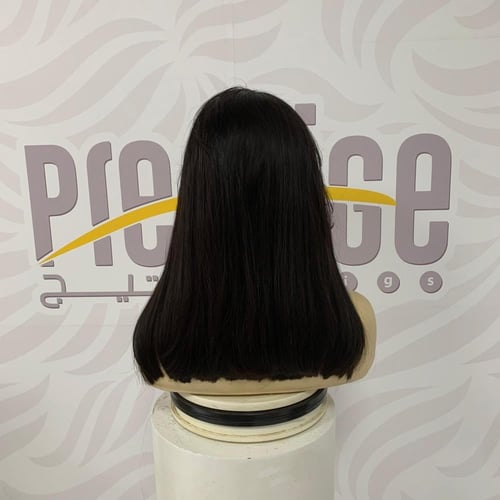 باروكة شعر طبيعي 14 انش اماميه دانتيل بغره