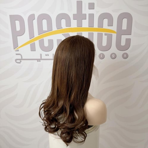 باروكة شعر طبيعي 22 انش جذور اماميه فروه حرير لون...