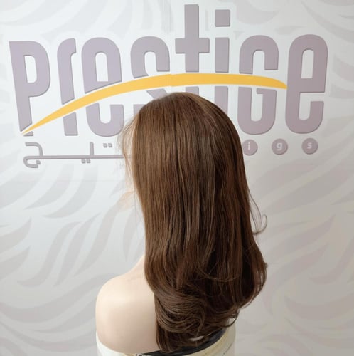 باروكة شعر طبيعي 16 انش جذور اماميه فروه حرير لون...