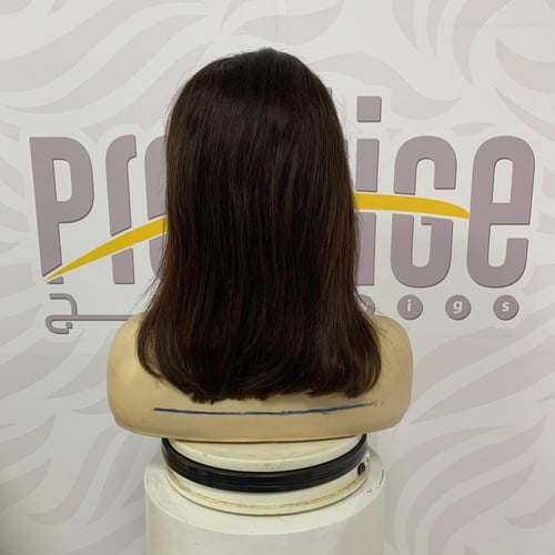 باروكة شعر طبيعي 12 انش جذور اماميه فروه دانتيل لو...