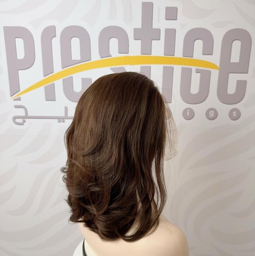 باروكة شعر طبيعي 12 انش جذور اماميه فروه دانتيل لو...