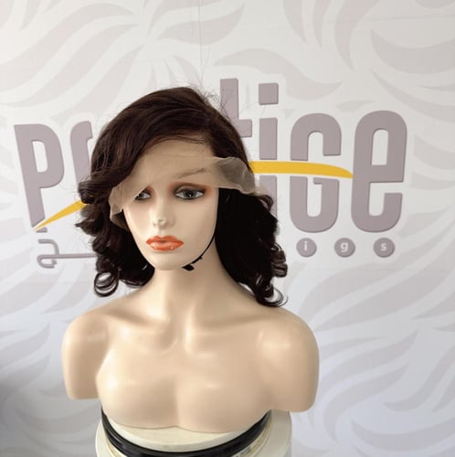 باروكة شعر طبيعي 14 انش جذور اماميه فروه دانتيل بف...