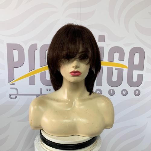 باروكة بوي بغرة لون بني