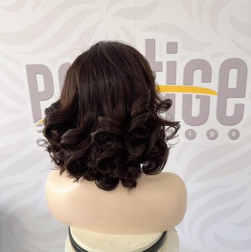 باروكة شعر طبيعي 12 انش جذور اماميه فروه دانتيل بف...