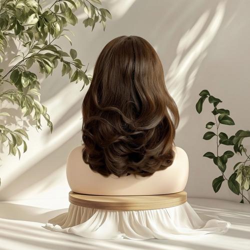 باروكة شعر طبيعي 12 انش جذور اماميه فروه دانتيل لو...