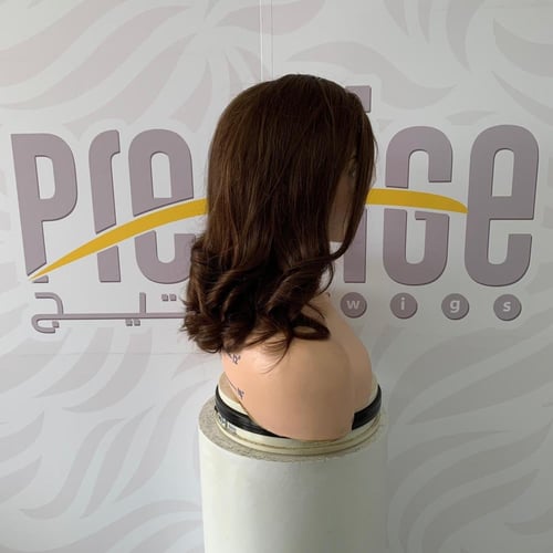 باروكة شعر طبيعي 14 انش جذور اماميه فروه دانتيل بف...