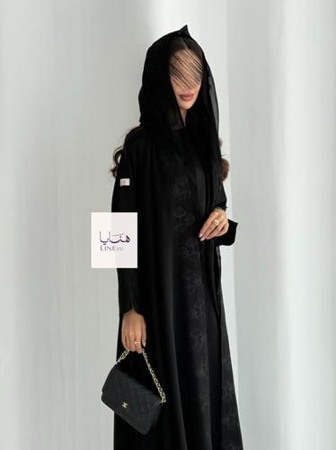 عباية رونق دبل كلوش بقماش انترنت بتطريز احترافي اس...