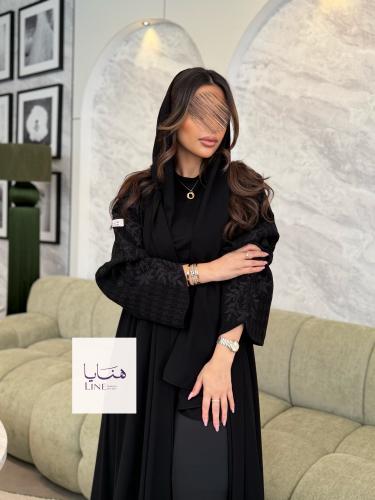 عباية الجوري دبل كلوش بقماش كريب ملكي تطريز وشك اس...