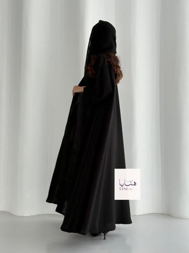 عباية رونق دبل كلوش بقماش انترنت بتطريز احترافي اس...