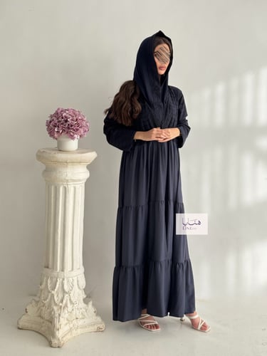 عباية اراده بقماش روكاما وجواهر كحلي